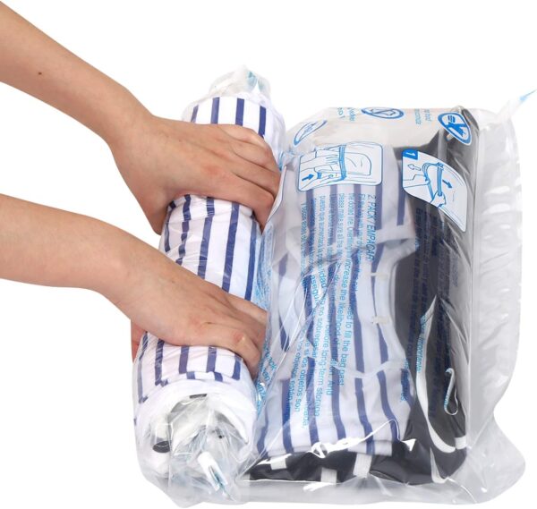 Compression Bags for Travel, Roll Up Space Saver Bags for Backpack, Luggage and Suitcase (8)