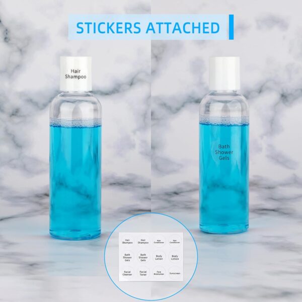 Travel Bottles for Toiletries TSA Approved Portable Travel Bottles BPA Free Leak Proof Squeezable Refillable Cosmetic Travel Size Containers Travel Accessories with Clear Toiletry Bag 4 Pack - Image 3