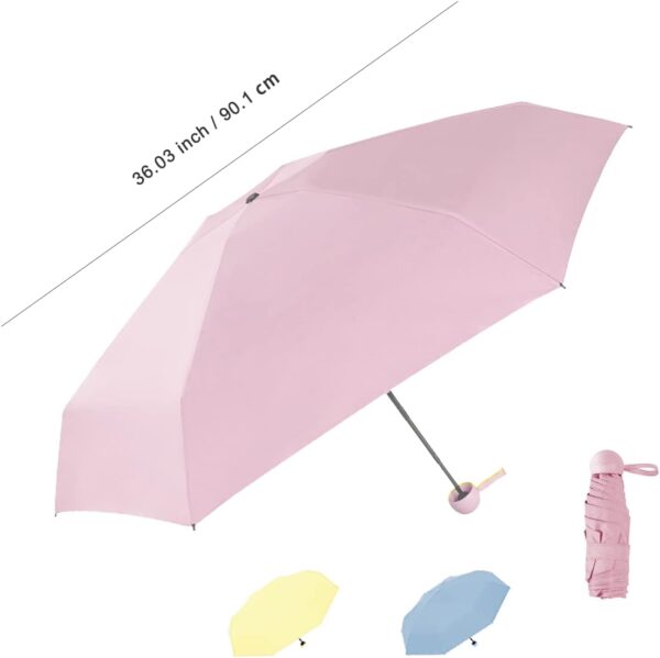 Mini Travel Umbrella Rain Compact Umbrella UV Protection Lightweight Folding Portable small Umbrellas for purse car backpack for Girls Women - Image 7