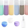 10Pack Leakproof Silicone Travel Bottles,TSA-Approved Travel Toiletry Bottles for Shampoo Lotion Body Wash-Essential Travel Accessories, Travel Sized Containers for Toiletries