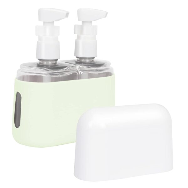 Skycase Travel Bottle Set, 2 in 1 Travel Containers Set for Toiletries,Leak-Proof Refillable Plastic Bottles with Lid,Airplane Accessories Kits for Shampoo Conditioner Lotion Liquids,Green