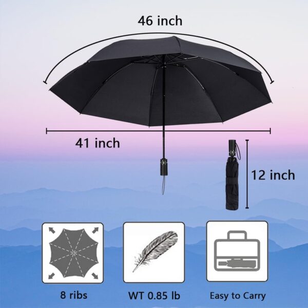 Compact Travel Umbrella Windproof Portable Folding Automatic Umbrellas - Image 4