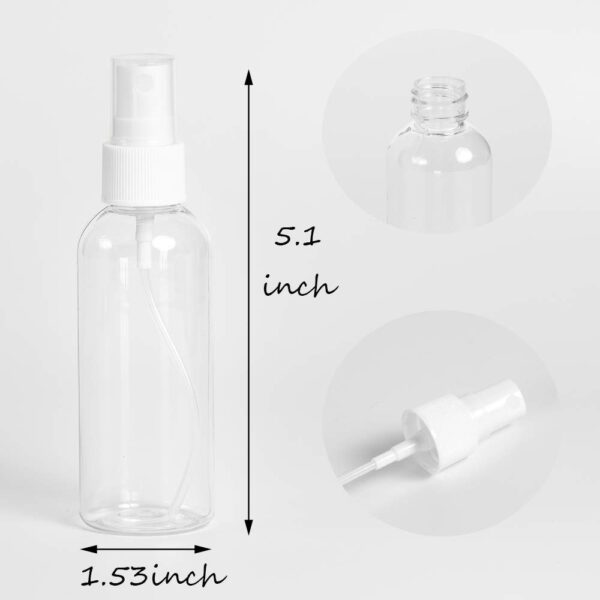 ZEJIA 3 Pack Small Spray Bottle, 2.7oz/80ml Travel Spray Bottle, Empty Fine Mist Spray Bottles, Refillable Mini Spray Bottles with Labels - Image 3