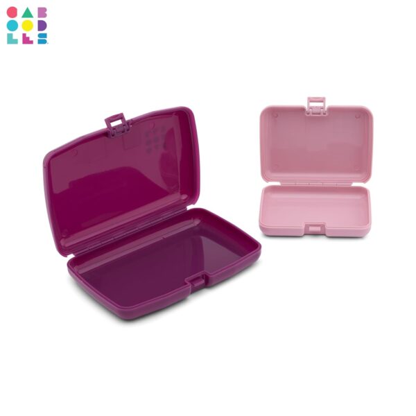 Caboodles Care Pack + Lil Bit Set, Pink & Violet, Travel Organizers for Makeup, Snap-Tight Latch for Mess-Free Travel, Compact Size - Image 7