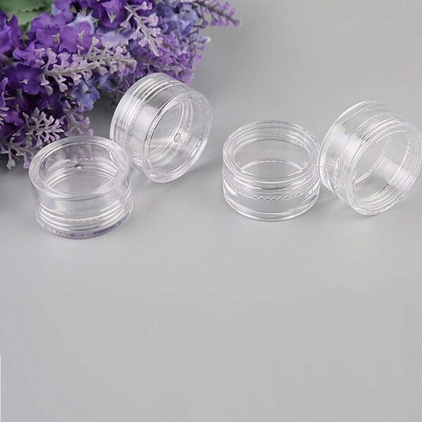 20 Pieces Small Clear Round Travel Sample Jar Pots for Women Creams Make-up Sample Containers - 5ml - Image 4