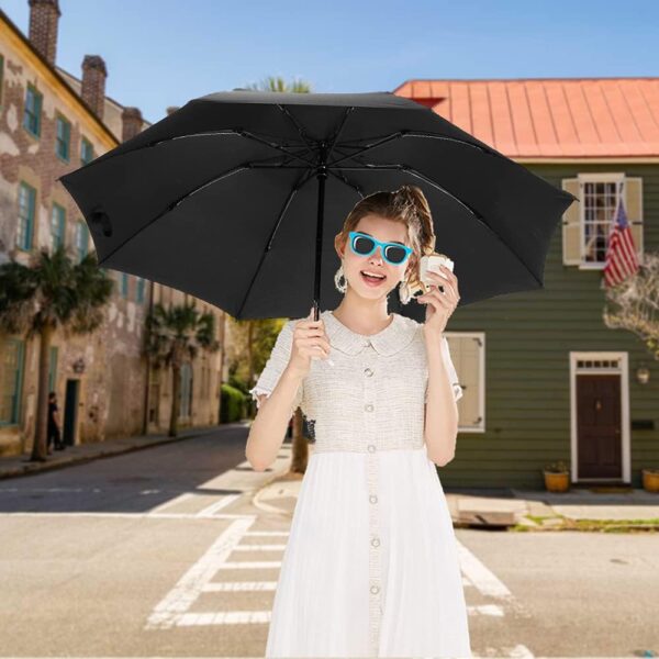 LANBRELLA Compact Reverse Folding Umbrella Auto Windproof Travel Umbrella - Image 2