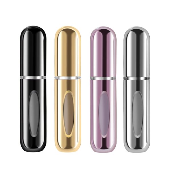 Portable Mini Refillable Perfume Atomizer Bottle Spray, Scent Pump Case for Travel (5ml, 4 Pack) 4