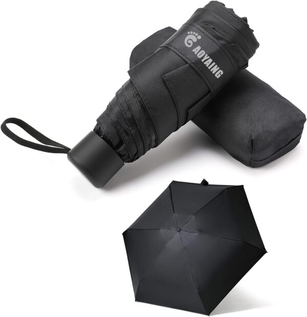 Small Mini Umbrella with Case by GAOYAINIG Light Compact Design Perfect for Travel Lightweight Portable Parasol Outdoor Sun&Rain Umbrellas - Image 2