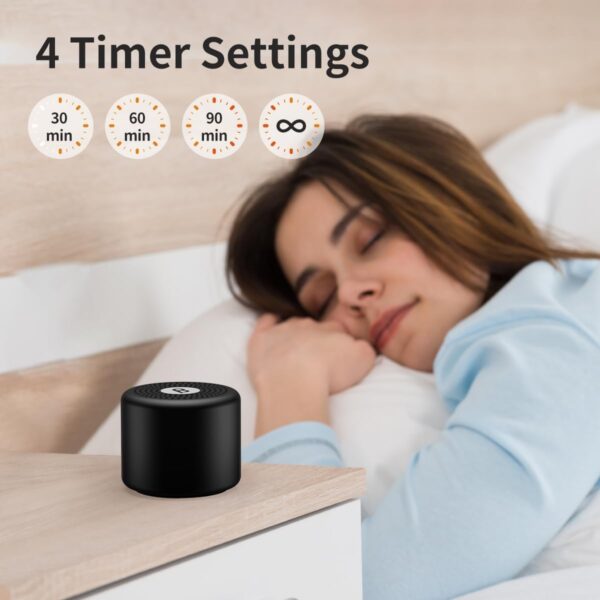 Mini Portable Sound Machine White Noise Machine with 30 Soothing Sounds Travel Sleep Brown Noise Machine for Adults Kids Baby Rechargeable Loud Speaker Noise Canceling Machine for Office Privacy Home - Image 5