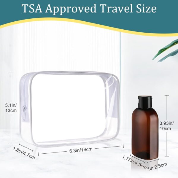 Cosywell Travel Bottles for Toiletries 4pcs 3.4oz Travel Shampoo and Conditioner Bottles TSA Approved Travel Size Containers Leak Proof Small Plastic Squeeze Bottles with Flip Cap - Image 2