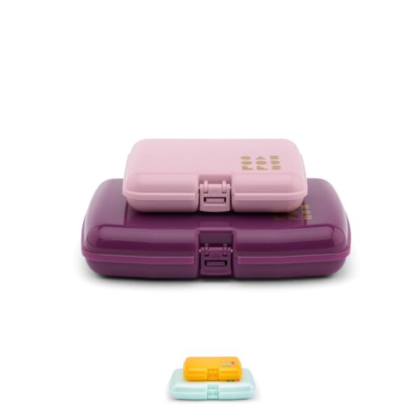 Caboodles Care Pack + Lil Bit Set, Pink & Violet, Travel Organizers for Makeup, Snap-Tight Latch for Mess-Free Travel, Compact Size