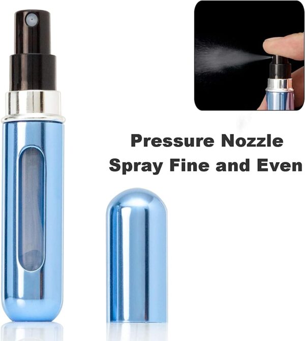 YOCASII 4PCS Refillable Perfume Atomizer Bottle, Travel Perfume Mini Spray Bottles, Cologne Dispenser, Portable Empty Perfume Spray Bottle, Container with Bag - Image 4