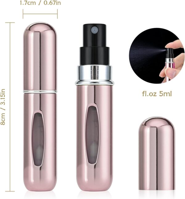 4 Pcs 5ml Portable Mini Refillable Perfume Atomizer Spray Bottle Scent Pump Case for Travel - Image 2