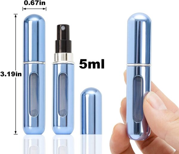 YOCASII 4PCS Refillable Perfume Atomizer Bottle, Travel Perfume Mini Spray Bottles, Cologne Dispenser, Portable Empty Perfume Spray Bottle, Container with Bag - Image 2