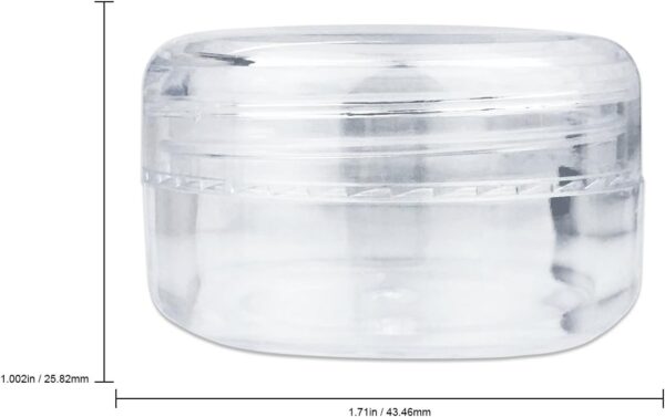 Beauticom 15 gram/15ml Empty Clear Small Round Travel Container Jars with Lids for Make Up Powders, Eyeshadow Pigments, Lotions, Creams, Lip Balm, Lip Gloss, Samples (6 Pieces, Clear Lid)