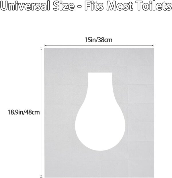 Disposable Toilet Seat Cover 60 Pcs,Extra Large,Flushable,Travel and Pocket Size - Image 2