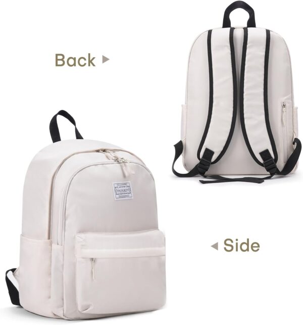 16 Inch Laptop Backpack for Women – Multifunctional Travel Laptop Backpack with TSA Friendly Design, Beige - Image 5