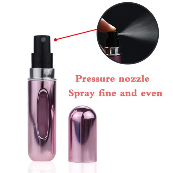 Portable Mini Refillable Perfume Atomizer Bottle Spray, Scent Pump Case for Travel 4 Pcs Pack of 5ml - Image 4