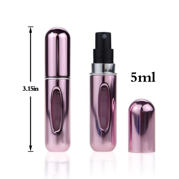 Portable Mini Refillable Perfume Atomizer Bottle Spray, Scent Pump Case for Travel 4 Pcs Pack of 5ml - Image 3