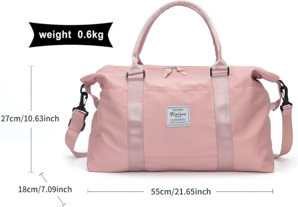 Travel Duffel Bag,Sports Tote Gym Bag,Shoulder Weekender Overnight Bag for Women - Image 4