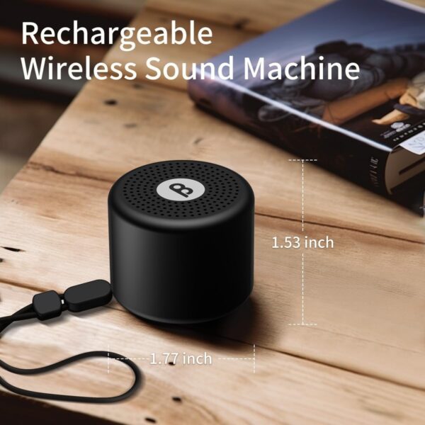 Mini Portable Sound Machine White Noise Machine with 30 Soothing Sounds Travel Sleep Brown Noise Machine for Adults Kids Baby Rechargeable Loud Speaker Noise Canceling Machine for Office Privacy Home - Image 4