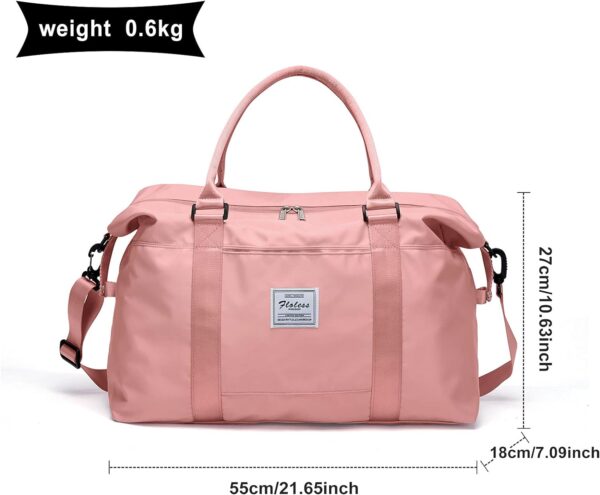 Womens travel bags, weekender carry on for women, sports Gym Bag, workout duffel bag, overnight shoulder Bag fit 15.6 inch Laptop Pink Large - Image 6