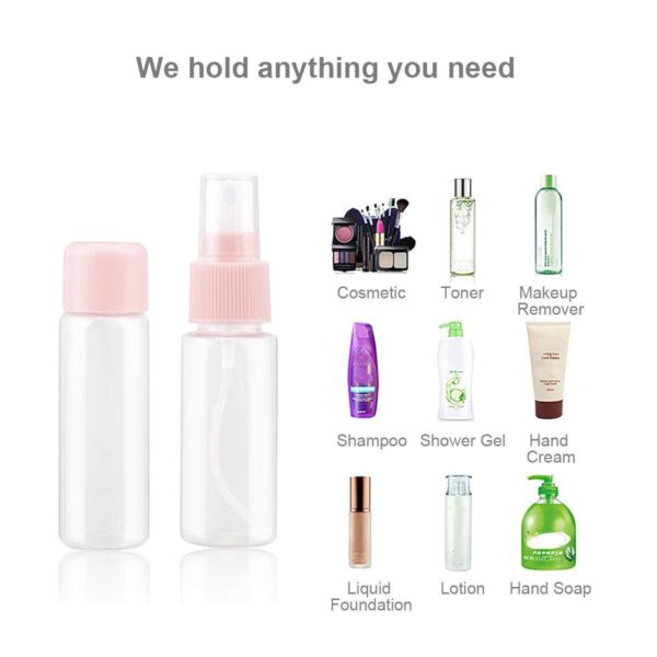 Travel Bottles Kit, TSA Approved Leak Proof Portable Toiletry Containers Set, Clear PET Flight Size Cosmetic Containers for Lotion, Shampoo, Cream, Soap, Set of 11 - Image 5