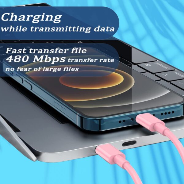 Multi USB Charging Adapter Cable Kit, USB C to Lighting Adapter Box, Conversion Set USB A & Type C to Male Micro/Type C/Lightning, Data Transfer, Card Storage, Tray Eject Pin, Phone Holder (Pink) - Image 5