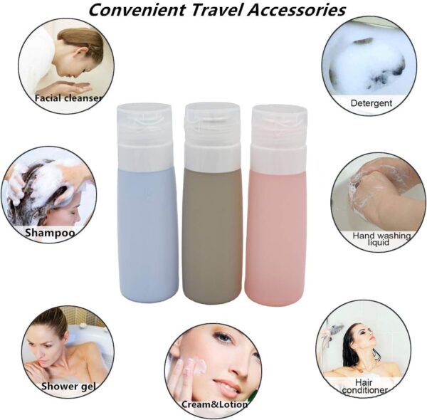 10Pack Leakproof Silicone Travel Bottles,TSA-Approved Travel Toiletry Bottles for Shampoo Lotion Body Wash-Essential Travel Accessories, Travel Sized Containers for Toiletries - Image 5