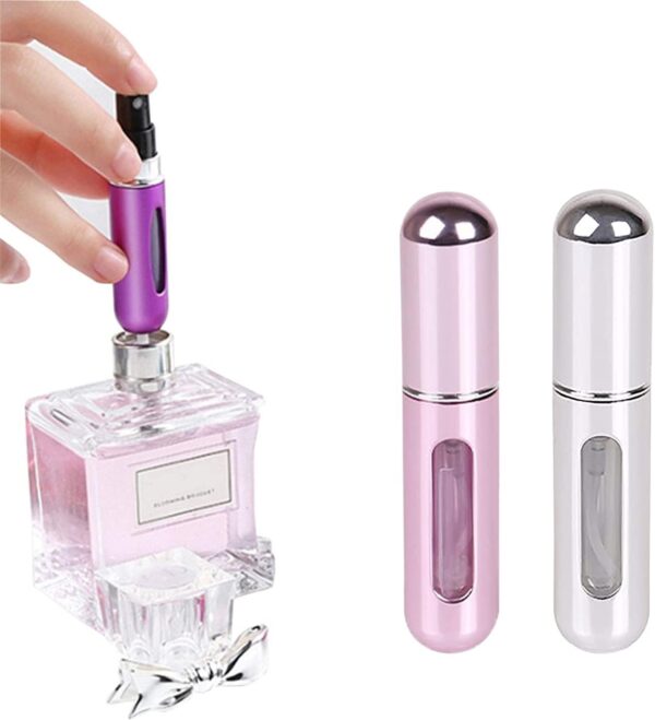 Travel Mini perfume Refillable Atomizer Container, Portable , Travel Size , Scent Pump Case, Fragrance Empty spray bottle for Traveling and Outgoing 5ml (2Pcs) - Image 7