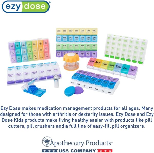 EZY DOSE Reusable 7-Day Pill Pouch Set, Durable Multi-Purpose Travel-Sized Containers, Includes Days of the Week Labels with Color for Easy Identification, Large Storage, Clear, BPA Free, TSA Approved - Image 7