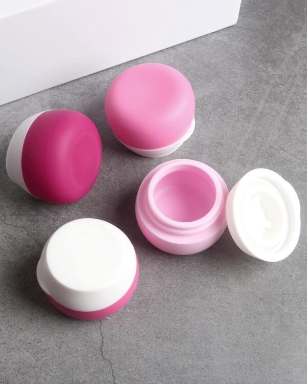 Travel Containers for Toiletries, Gemice Silicone Cream Jars, TSA Approved Travel Size Containers Leak-proof Travel Accessories with Lid for Cosmetic Makeup Face Body Hand Cream (4 Pieces) - Image 5