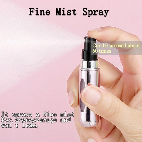 2 pcs Mini Perfume Travel Refillable Bottles-5ml Portable Atomizer Sprayer,Empty Pump Container for Traveling and Outgoing - Image 4