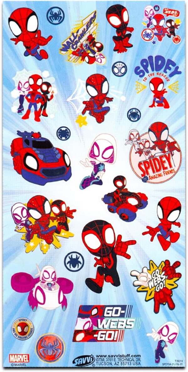 Spidey and His Amazing Friends Duffle Bag Set for Kids - Spidey Duffle Bag Bundle Includes Spiderman Luggage Carry On Suitcase Bag, Water Bottle, Stickers, More | Spiderman Travel Bag for Boys 4-6 - Image 4