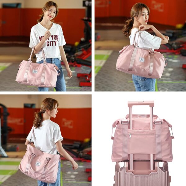 Travel Duffel Bag,Sports Tote Gym Bag,Shoulder Weekender Overnight Bag for Women - Image 7