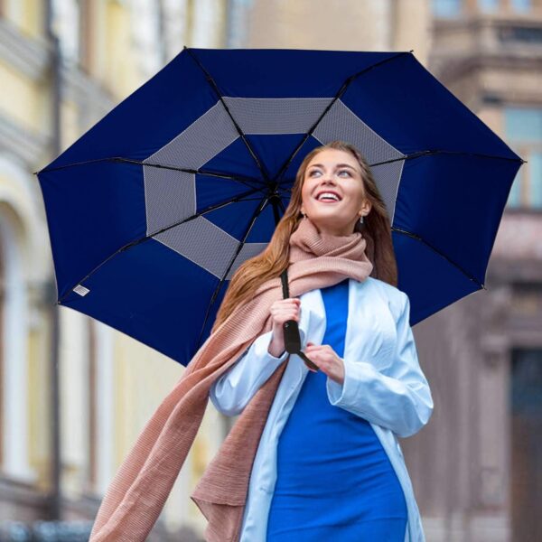 G4Free UPF 50+ UV Protection Travel Umbrella 42/46 Inch Windproof Silver Coating Sun Blocking Umbrella - Image 7