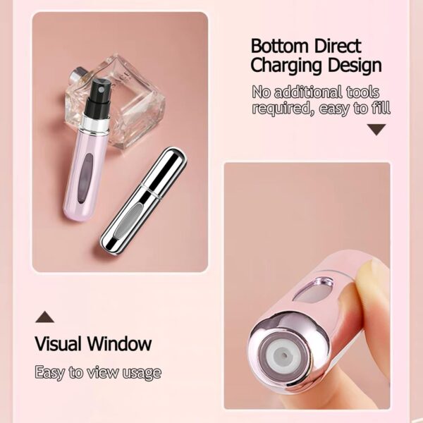 3 PCS Mini Perfume Atomizer Bottles,5ml Spray Container,Portable Size Refillable Pump for Traveling and Outgoing - Image 2