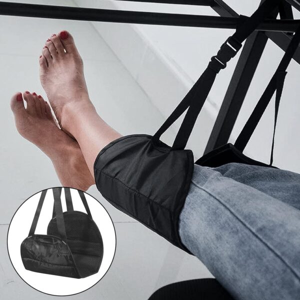 Airplane Footrest, Airplane Travel Foot Rest, Portable Travel Foot Hammock, Airplane Travel Accessories, Adjustable Flying Foot Rest for Airplane Travel, for Long Flight Bus Train Office - Image 4