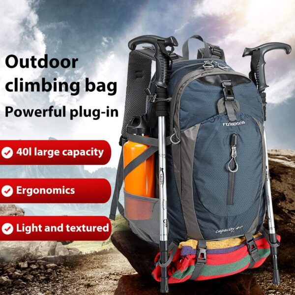 FENGDONG 40L Waterproof Lightweight Hiking,Camping,Travel Backpack for Men Women - Image 5