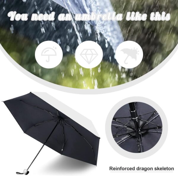 Cloudia Small Mini Umbrella with Case Light Compact Design Perfect for Travel Lightweight Portable Outdoor Sun and Rain Fashion Umbrellas Perfect Fit - Image 6