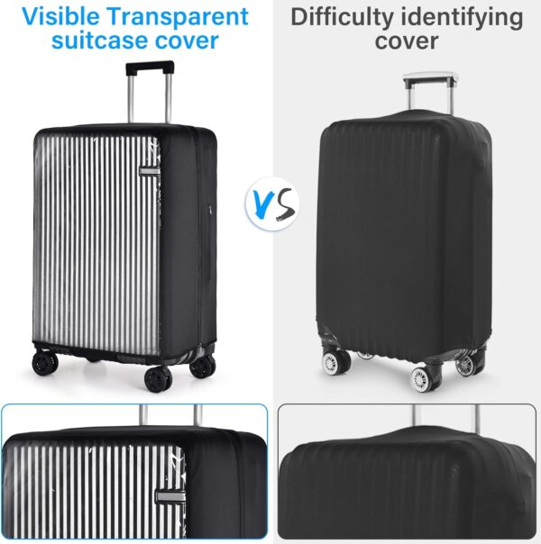 oscaurt Luggage Cover Travel Suitcase Protector, No Disassembly Clear PVC Luggage Covers for Suitcase Transparent Protector - Image 6