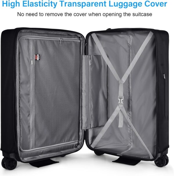 oscaurt Luggage Cover Travel Suitcase Protector, No Disassembly Clear PVC Luggage Covers for Suitcase Transparent Protector - Image 4