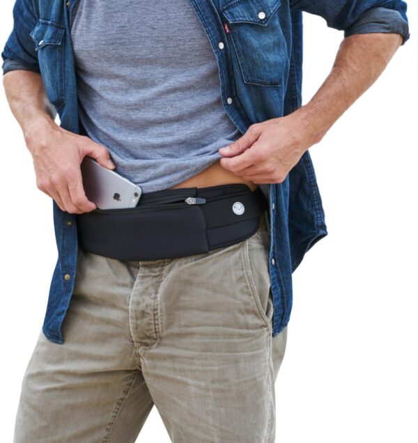 The Belt of Orion Survival Gear Travel Running Belt Waist Fanny Pack Hands Free Way to Carry Sanitizer, Face Mask, Phone, Passport, Keys, ID, Money & Everyday Essentials (Travel 9"x4")