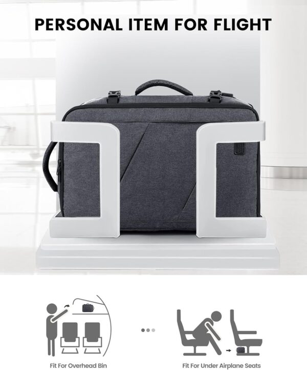 LOVEVOOK Carry on Travel Backpack, Large 50L for Men & Women Flight Approved with USB Charging Port&3 Packing Cubes, Large Suitcase Water Resistant Luggage Daypack Business Weekender Bag, Grey - Image 4