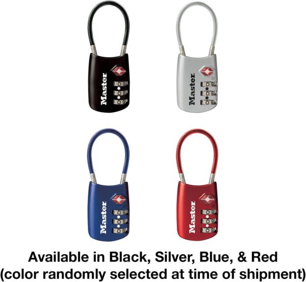 Master Lock TSA Set Your Own Combination Luggage Lock, TSA Approved Lock for Backpacks, Bags and Luggage, Assorted Colors - Image 5