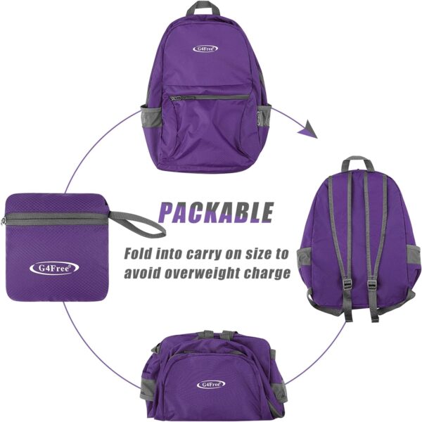 G4Free 20L Lightweight Packable Backpack Travel Hiking Daypack Foldable Backpack for Men Women - Image 5