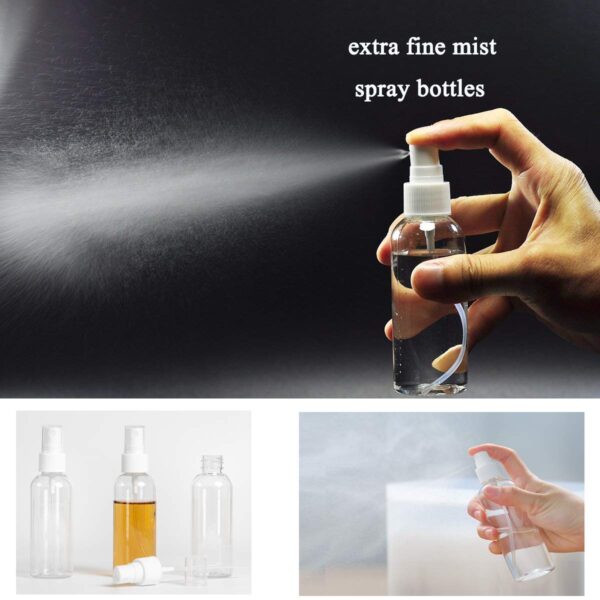 ZEJIA 3 Pack Small Spray Bottle, 2.7oz/80ml Travel Spray Bottle, Empty Fine Mist Spray Bottles, Refillable Mini Spray Bottles with Labels - Image 7