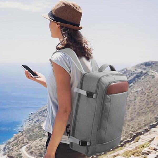 CLUCI Travel Backpack for Women Men,Carry on Backpack Flight Approved with 3 Packing Cubes, Luggage Suitcase Hiking Backpack Water Resistant Rucksack Casual Daypack Traveling Essentials Grey - Image 6