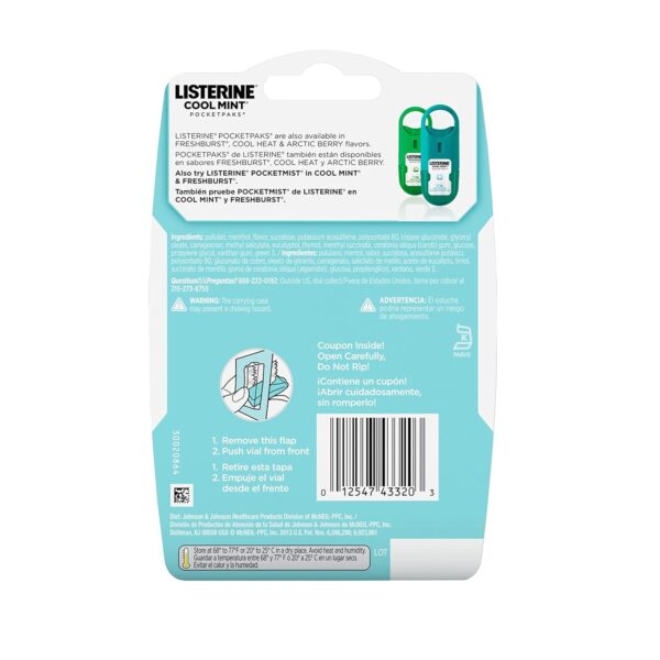 Listerine Cool Mint Pocketpaks Breath Strips Kills Bad Breath Germs, 24-Strip Pack, 3 Pack - Image 8