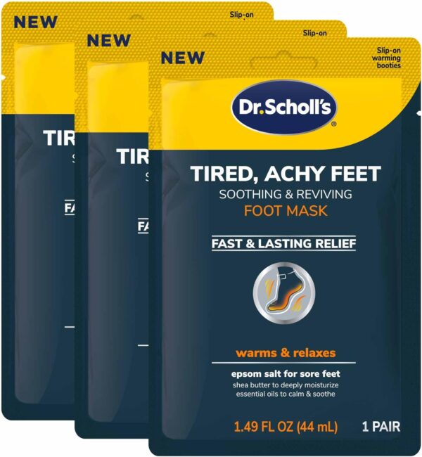 Dr. Scholl's® Tired, Achy Feet Soothing & Reviving Foot Mask, 3 Pair, Warming Booties